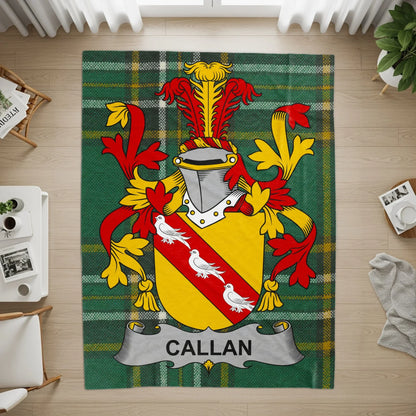 Callan Family Crest Tartan Plaid Design Rug product type