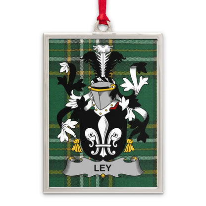 Ley Family Crest Plaid Design Ornament product