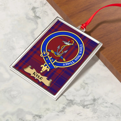Clan Crest Badge Kyle Tartan Red Plaid Ornament product