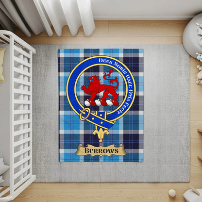 Scottish Tartan Clan Crest Blue Area Rug Product Type