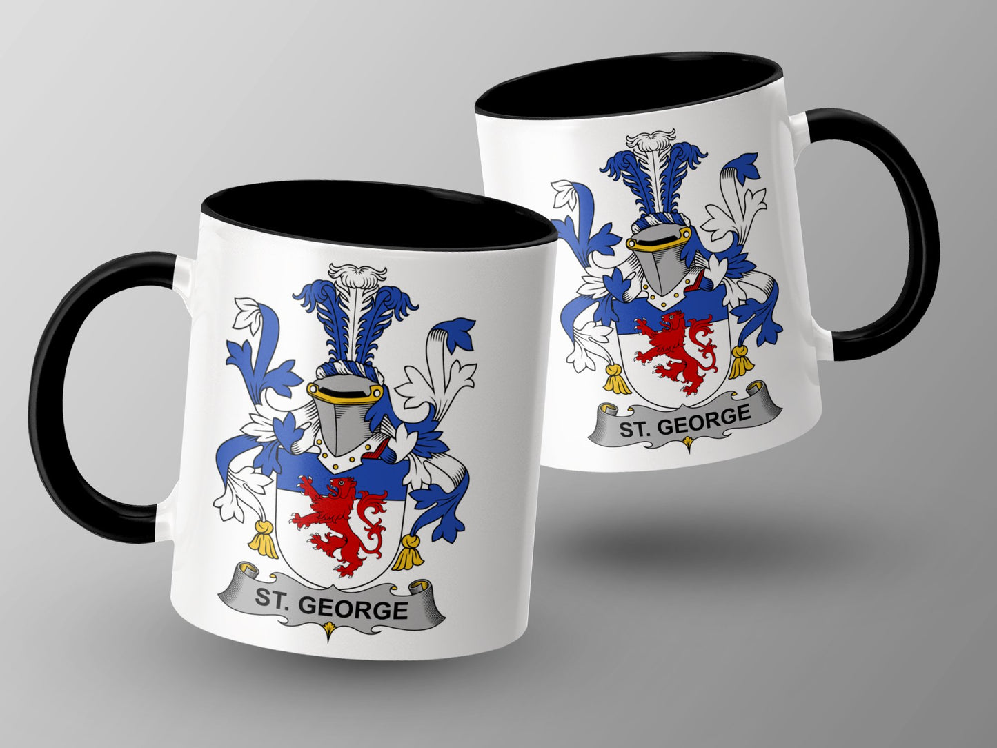 St. George Family Crest Irish Surname Mug - Living Stone Gifts