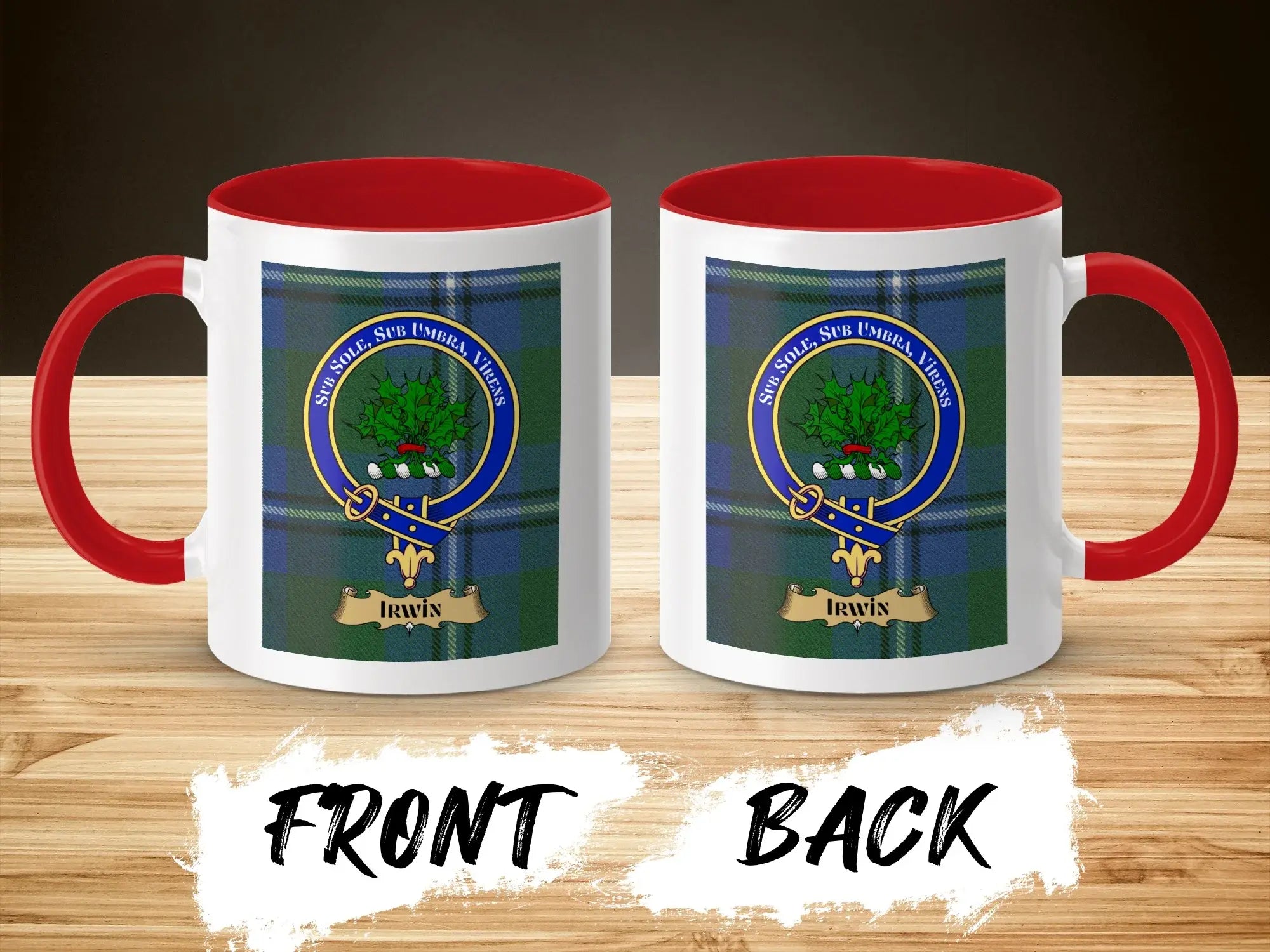 Irwin Family Crest Ceramic Mug Color Inside Cup