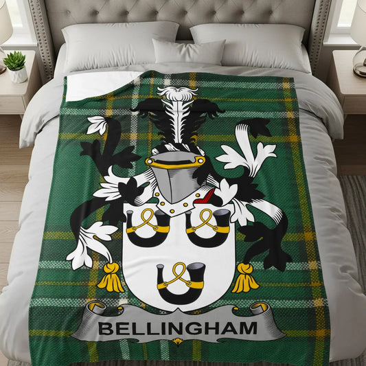 Bellingham Family Crest Tartan Plaid Blanket product
