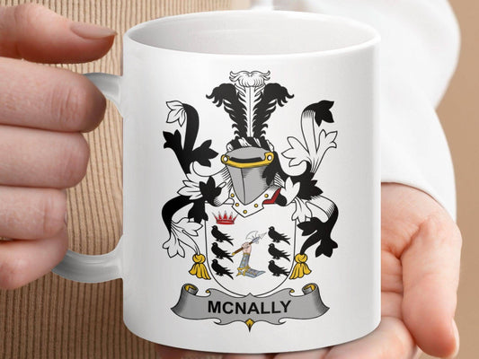 McNally Surname Irish Family Crest Mug - Celtic Ancestry Gifts