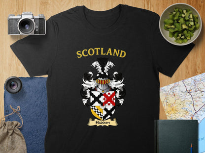 Scotland Haddock Family Crest Graphic Black Shirt product type