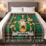 O'Hara Irish Woven Blanket | Lords of Leyny Tartan Throw