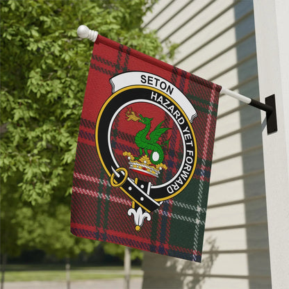 Seton Hazard Yet Forward Plaid Outdoor Flag product