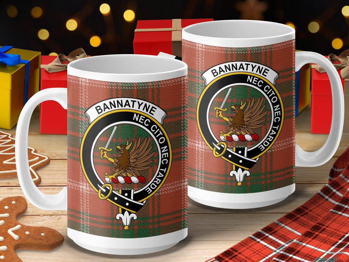 Bannatyne Nec Cito Nec Tarde Tartan Mug product type