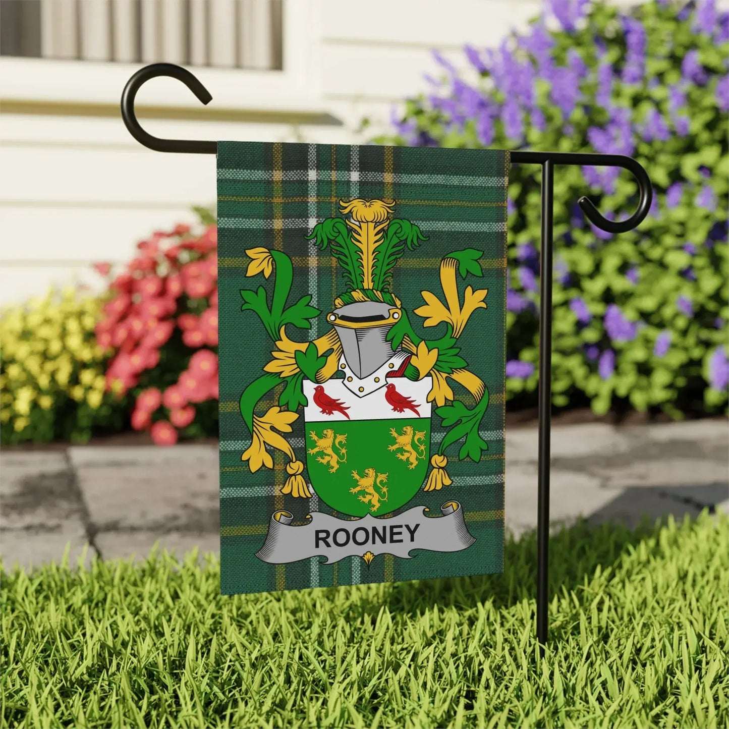 Personalized Rooney Crest Garden Flag product