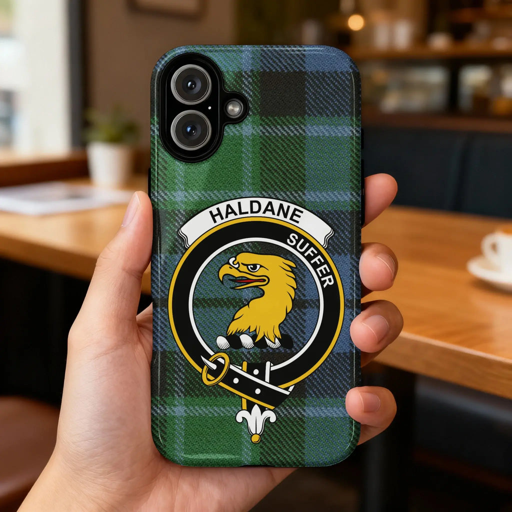 Haldane Suffer Scottish Clan Tartan iPhone Case