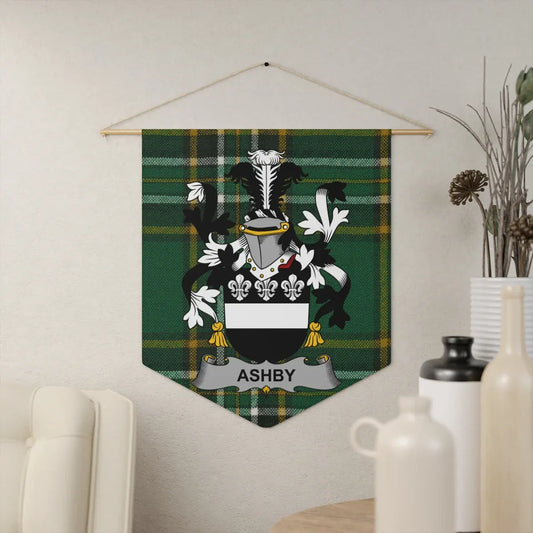 Ashby Green Tartan Plaid Crest Wall Decor product type
