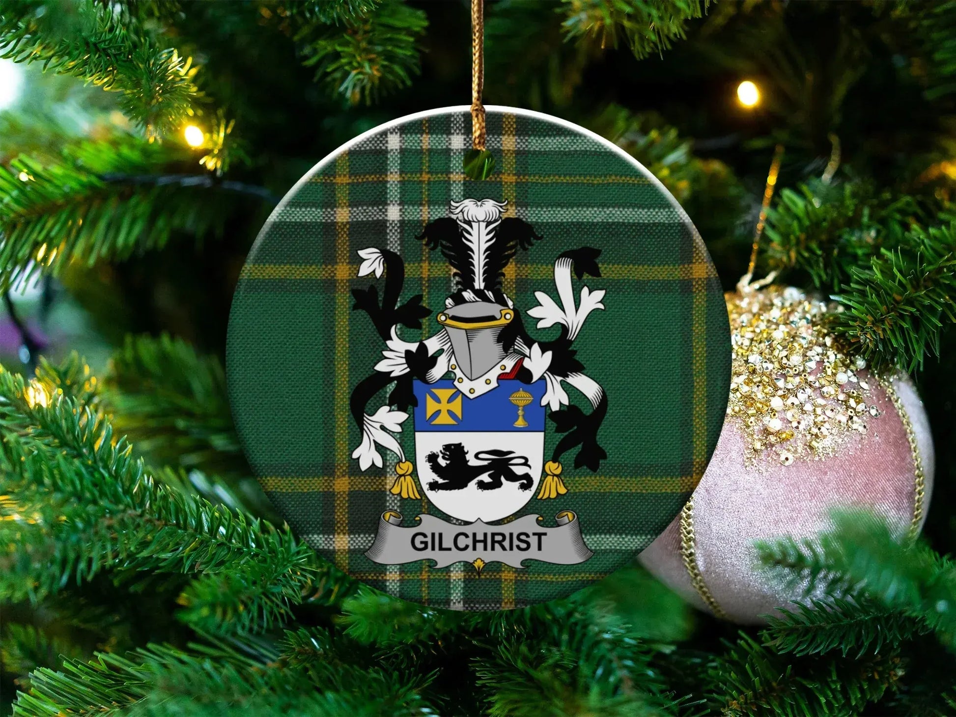 Family Crest Design Christmas Ornament product type