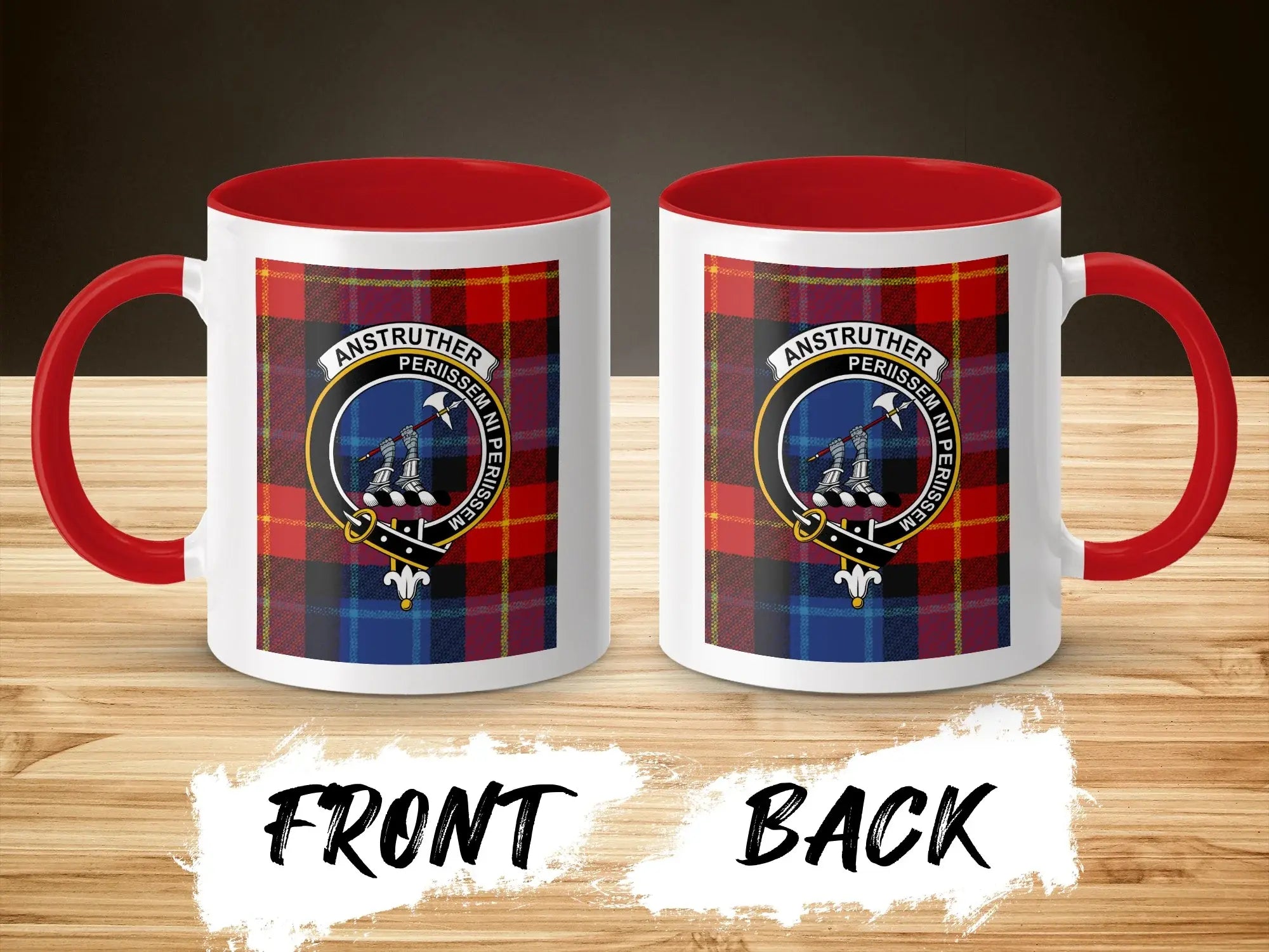 Anstruther Clan Crest Tartan Mug Unique Gift Mug