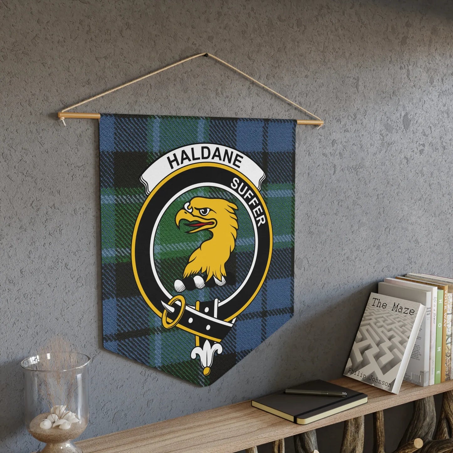 Haldane Family Crest Tartan Clan Wall Hanging product type