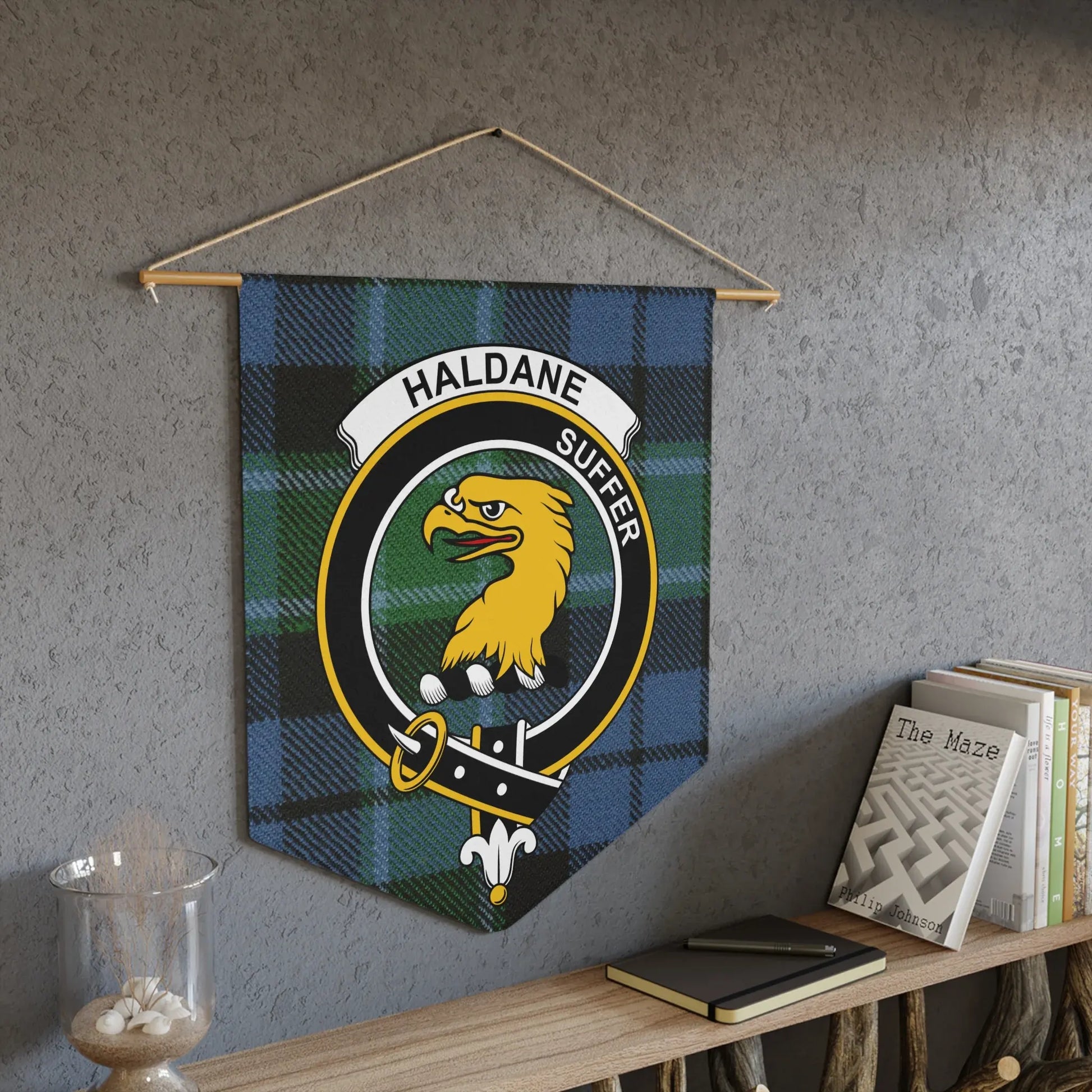 Haldane Family Crest Tartan Clan Wall Hanging product type