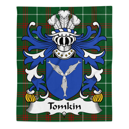 Tomkin Welsh Surname Coat of Arms Blanket - Living Stone Gifts