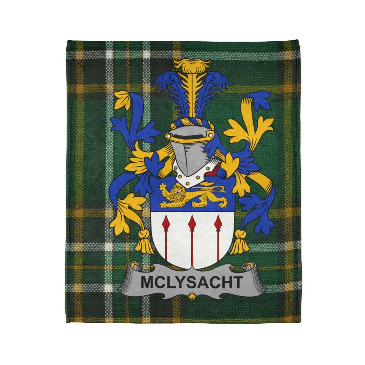 Mclysacht Family Crest Plaid Blanket product type