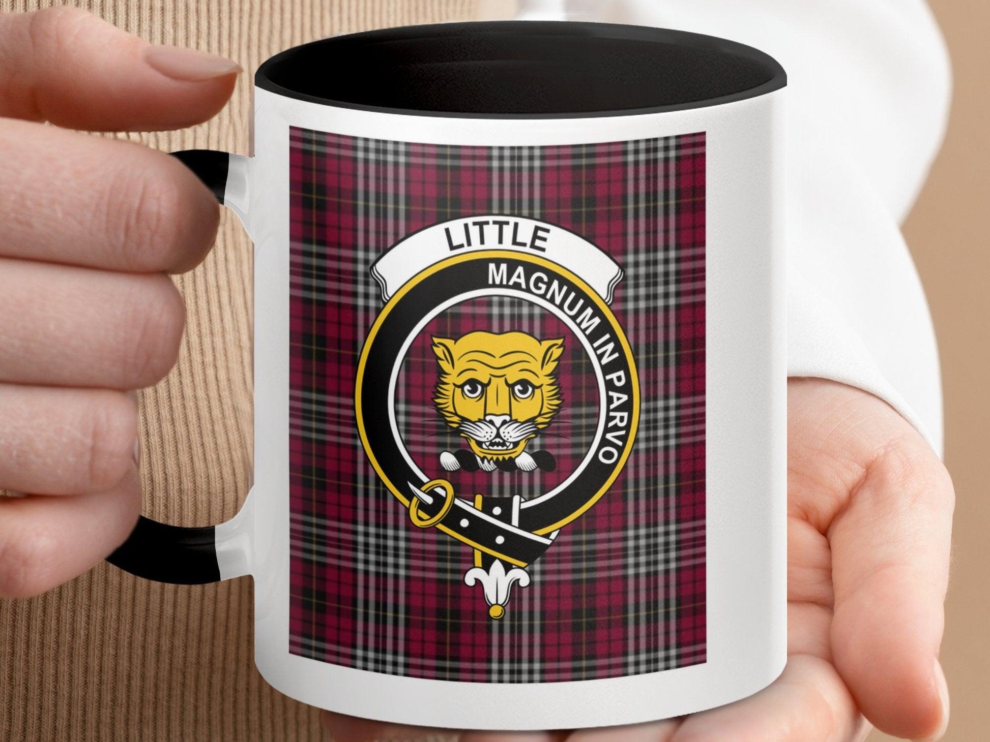 Scottish Clan Little Tartan with Crest Design Mug - Living Stone Gifts