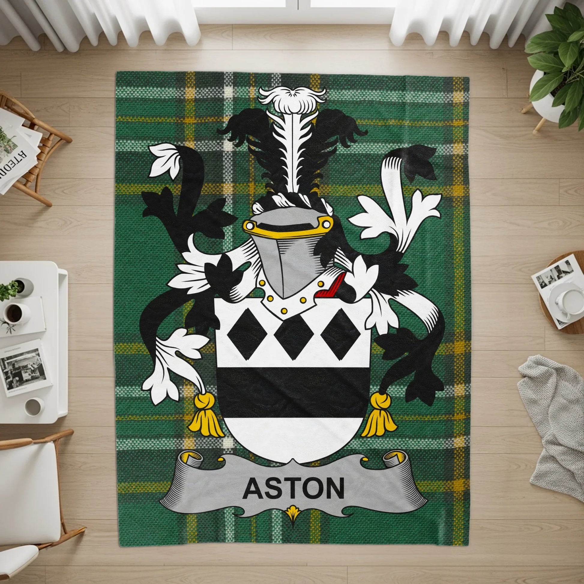 Elegant Aston Family Crest Design Rug product type