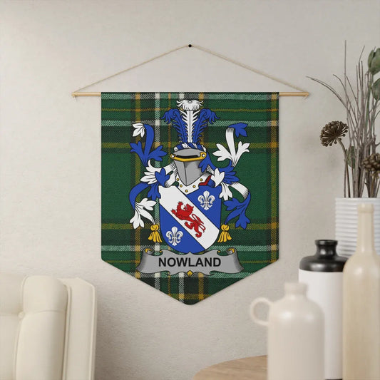 Nowland Family Crest Green Plaid Wall Display product