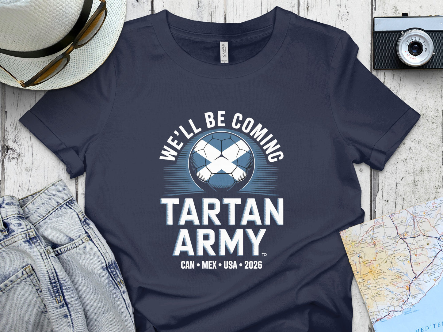 We'll Be Coming Tartan Army CAN MEX USA 2026 Shirt