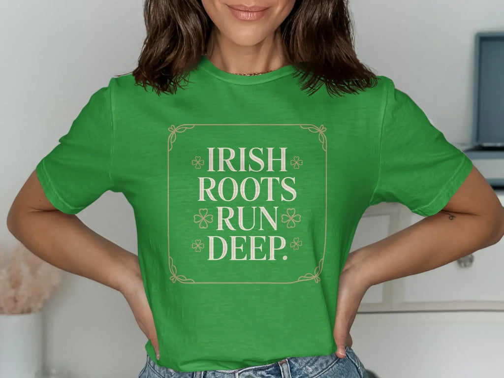 Irish Roots Run Deep Graphic Tee for Heritage Pride