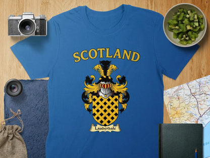 Scotland Lauderdale Crest Blue Graphic T-Shirt product type