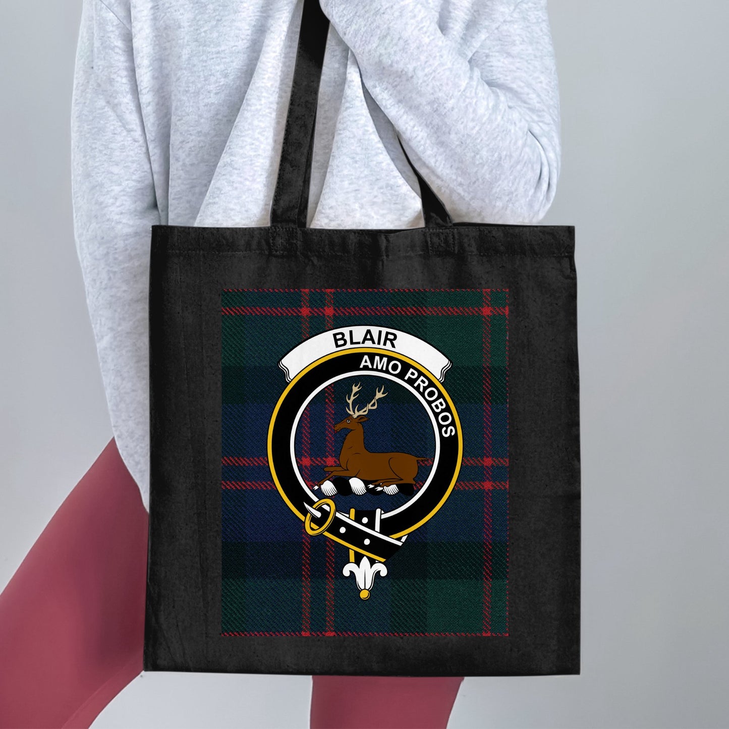 Blair Clan Crest Scottish Tartan Tote Bag - Living Stone Gifts