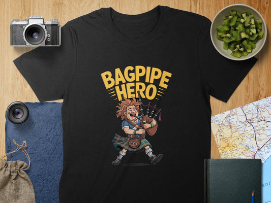 Bagpipe Hero Graphic Tshirt Unisex Casual Top product type