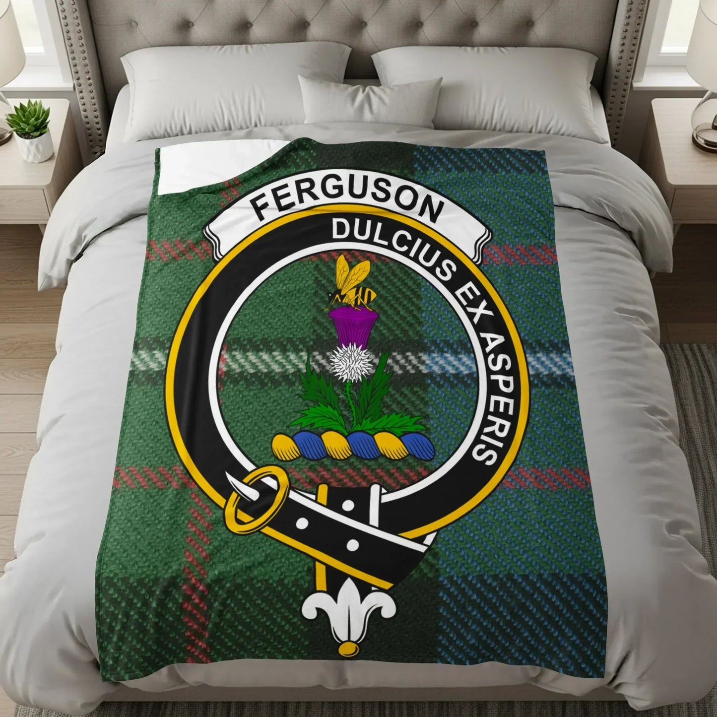 Ferguson Dulcius Ex Asperis Family Crest Blanket product