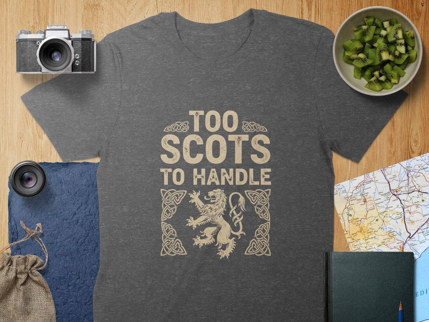 Too Scots to Handle Lion Graphic T-shirt product