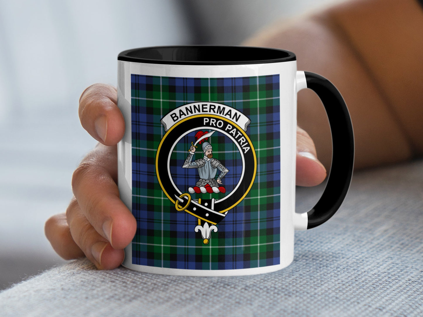 Patriotic Scottish Tartan Bannerman Design Coffee Mug - Living Stone Gifts