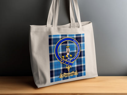 Collow Clan Crest Scottish Tartan Tote Bag - Living Stone Gifts