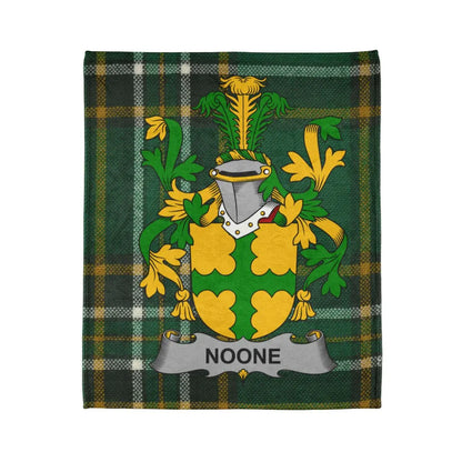 Tartan Design Throw Blanket with Noone Crest product