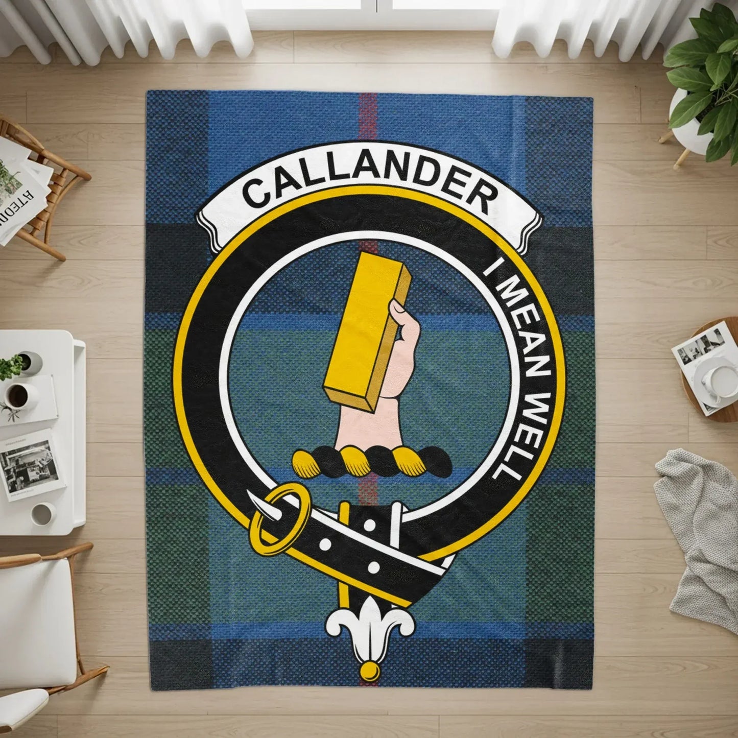 Callander I Mean Well Crest Themed Floor Rug product type