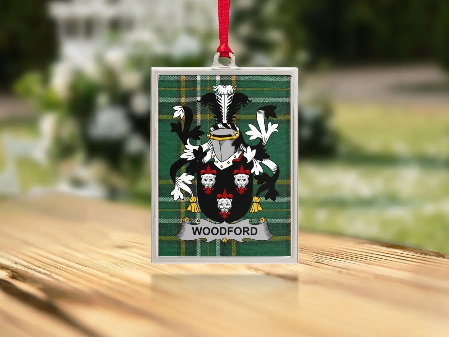 Custom Woodford Family Crest Hanging Ornament product type