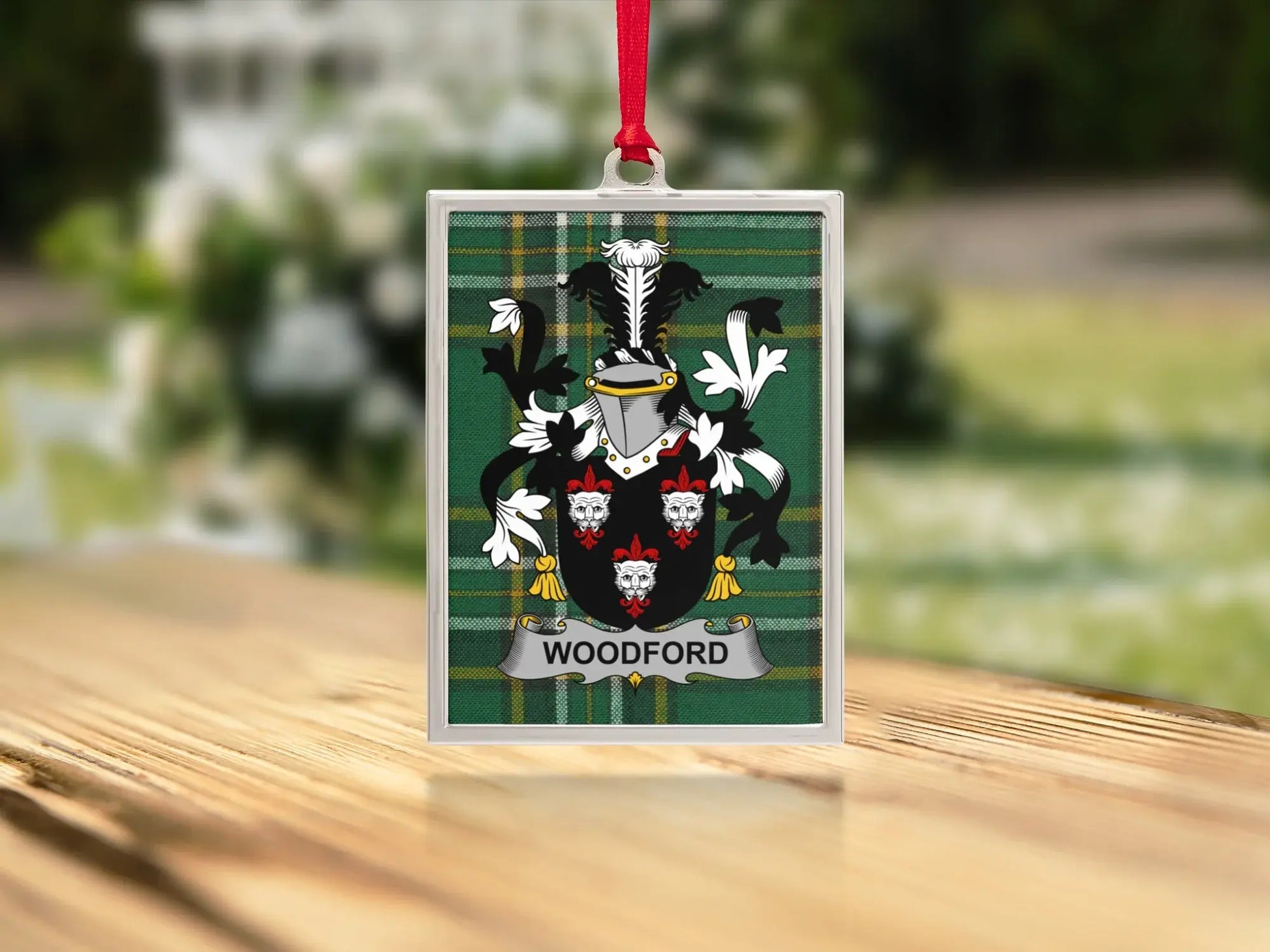 Custom Woodford Family Crest Hanging Ornament product type