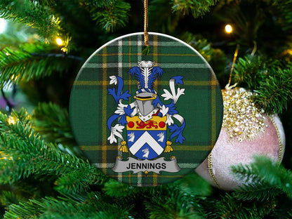 Family Crest Personalized Christmas Ornament product type