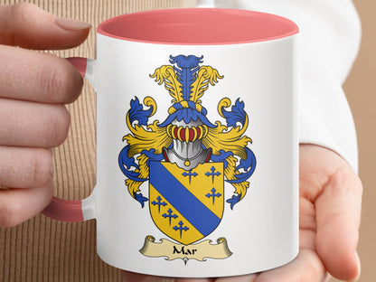 Scottish Clan Surname Mar Coat of Arms Coffee Mug - Living Stone Gifts