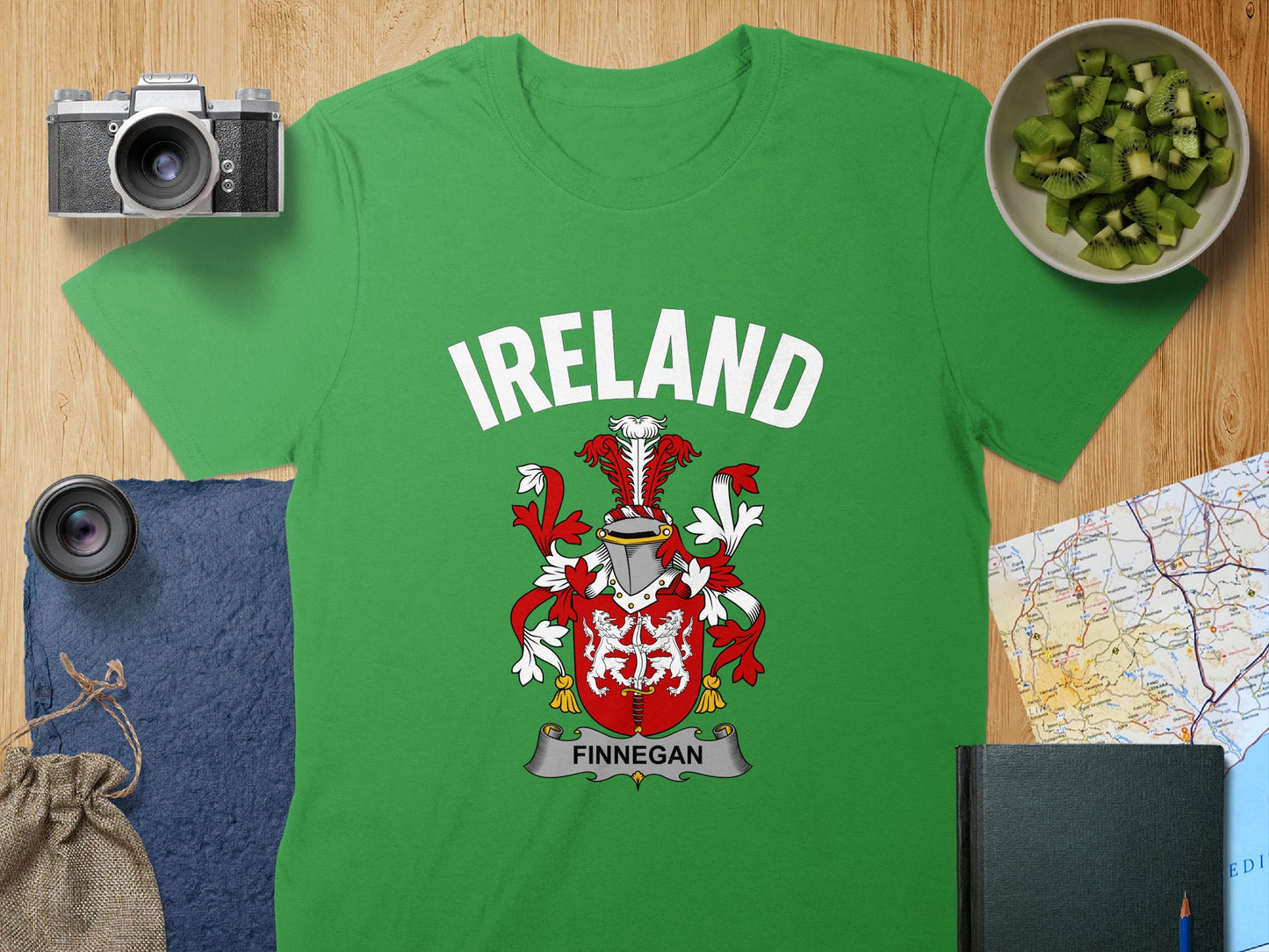 Ireland Finnegan Coat of Arms Graphic T-Shirt