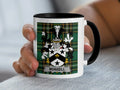 Monsell Irish family crest black accent mug