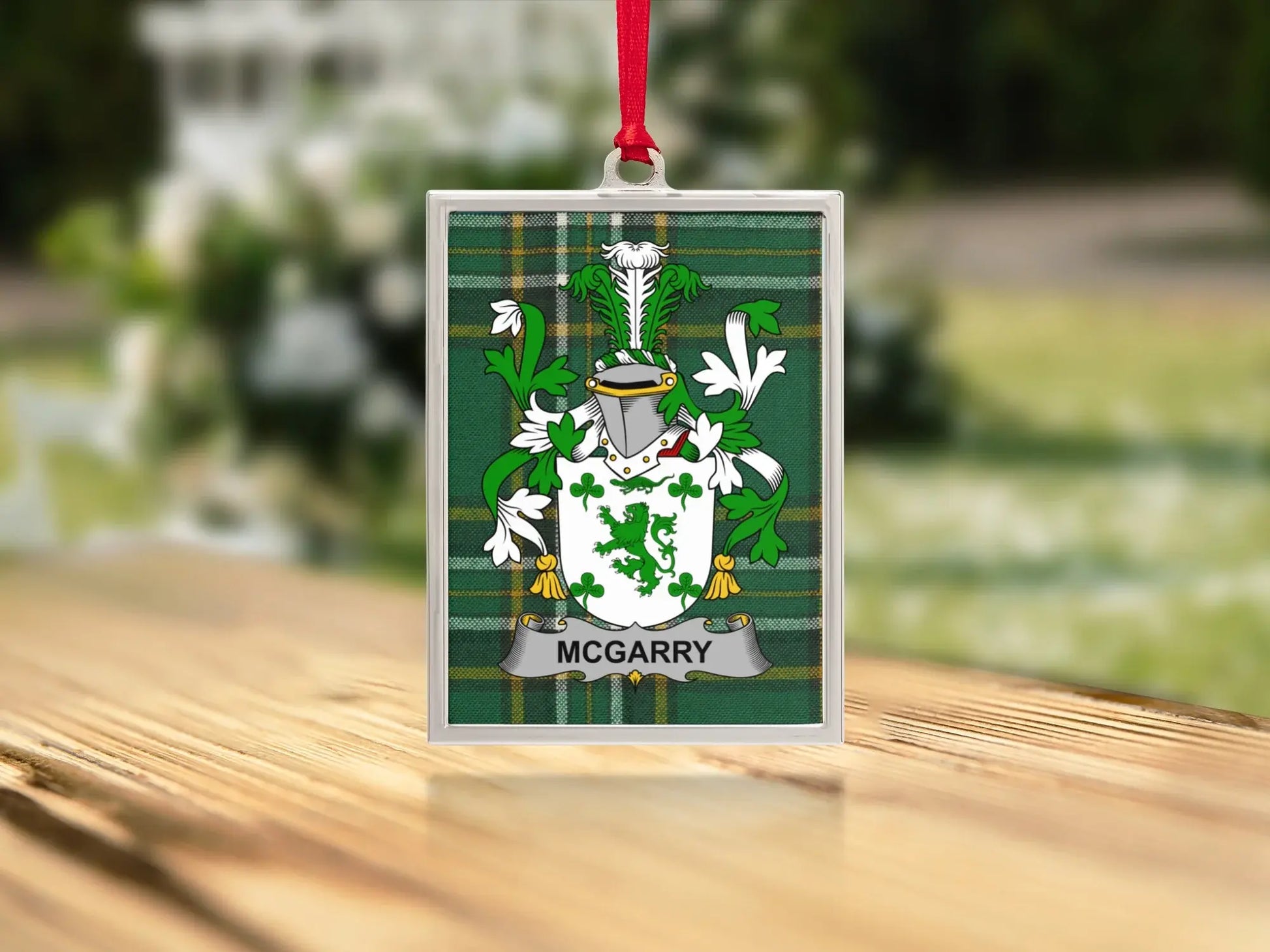 McGarry Family Crest Plaid Pattern Ornament product