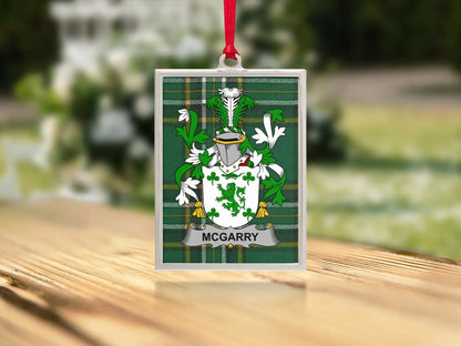 McGarry Family Crest Plaid Pattern Ornament product
