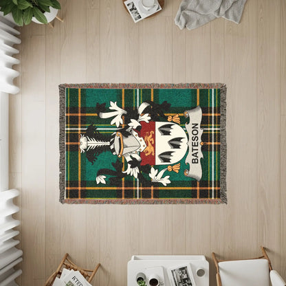 Bateson Green Plaid Woven Throw product type