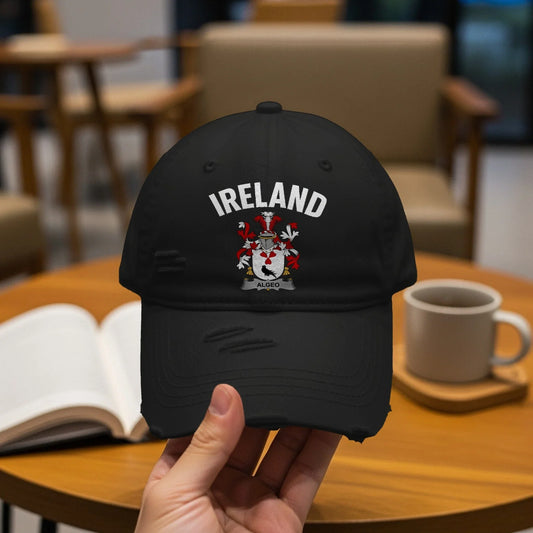 Ireland Algeo Distressed Look Embroidered Cap product type