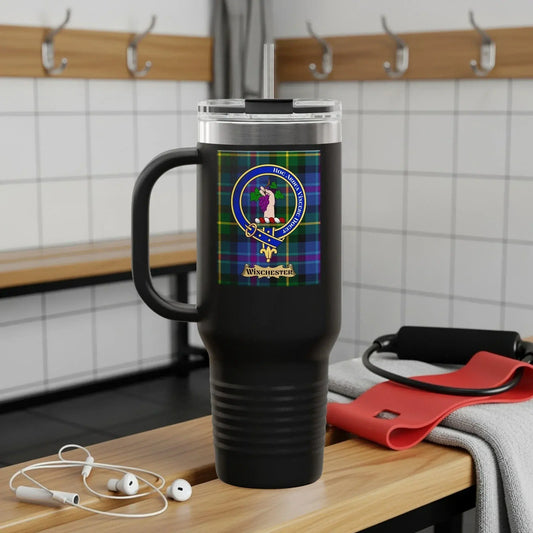 Novelty Travel Mug with Unique Crest Design product