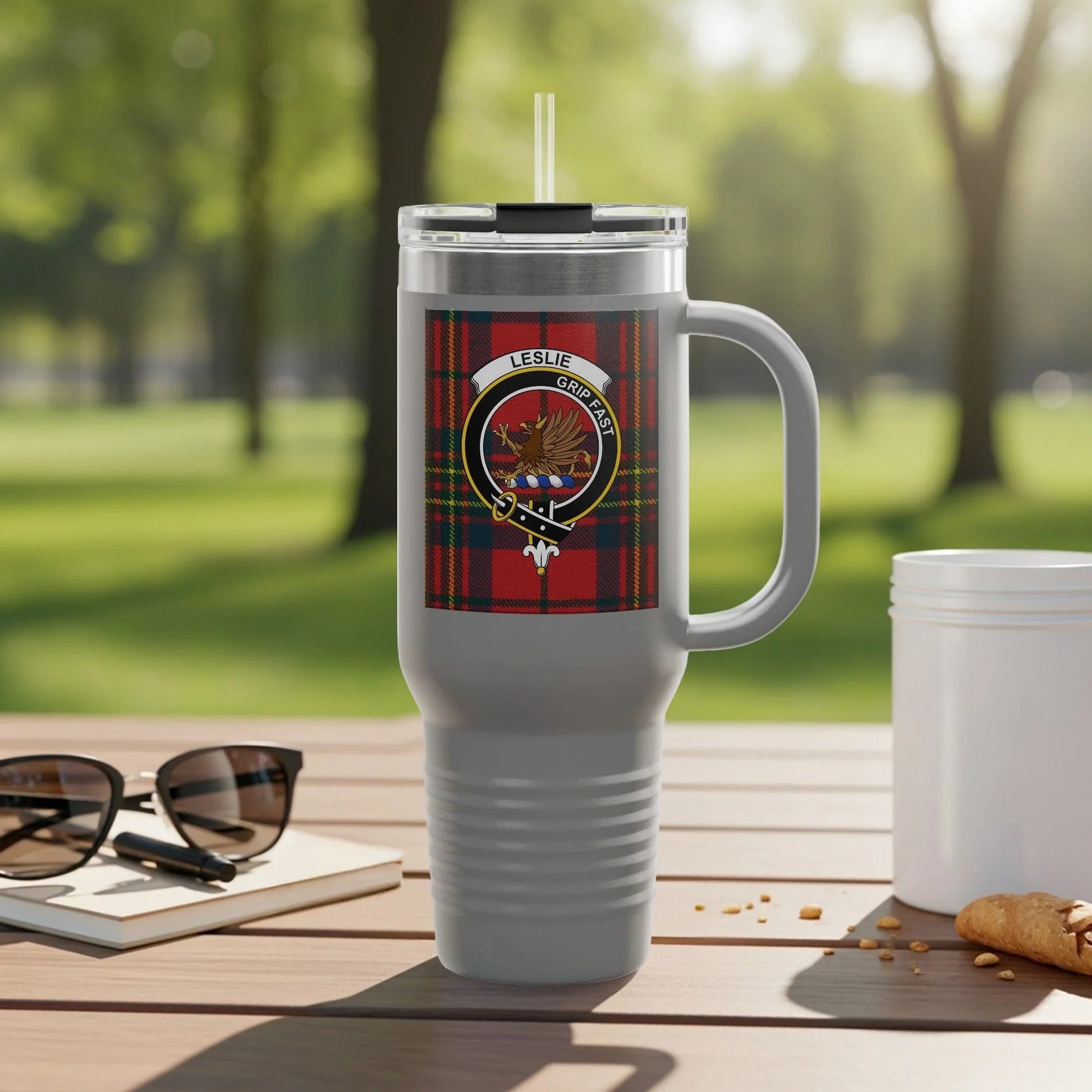 Personalized Gremlin Red Plaid Large Tumbler product type