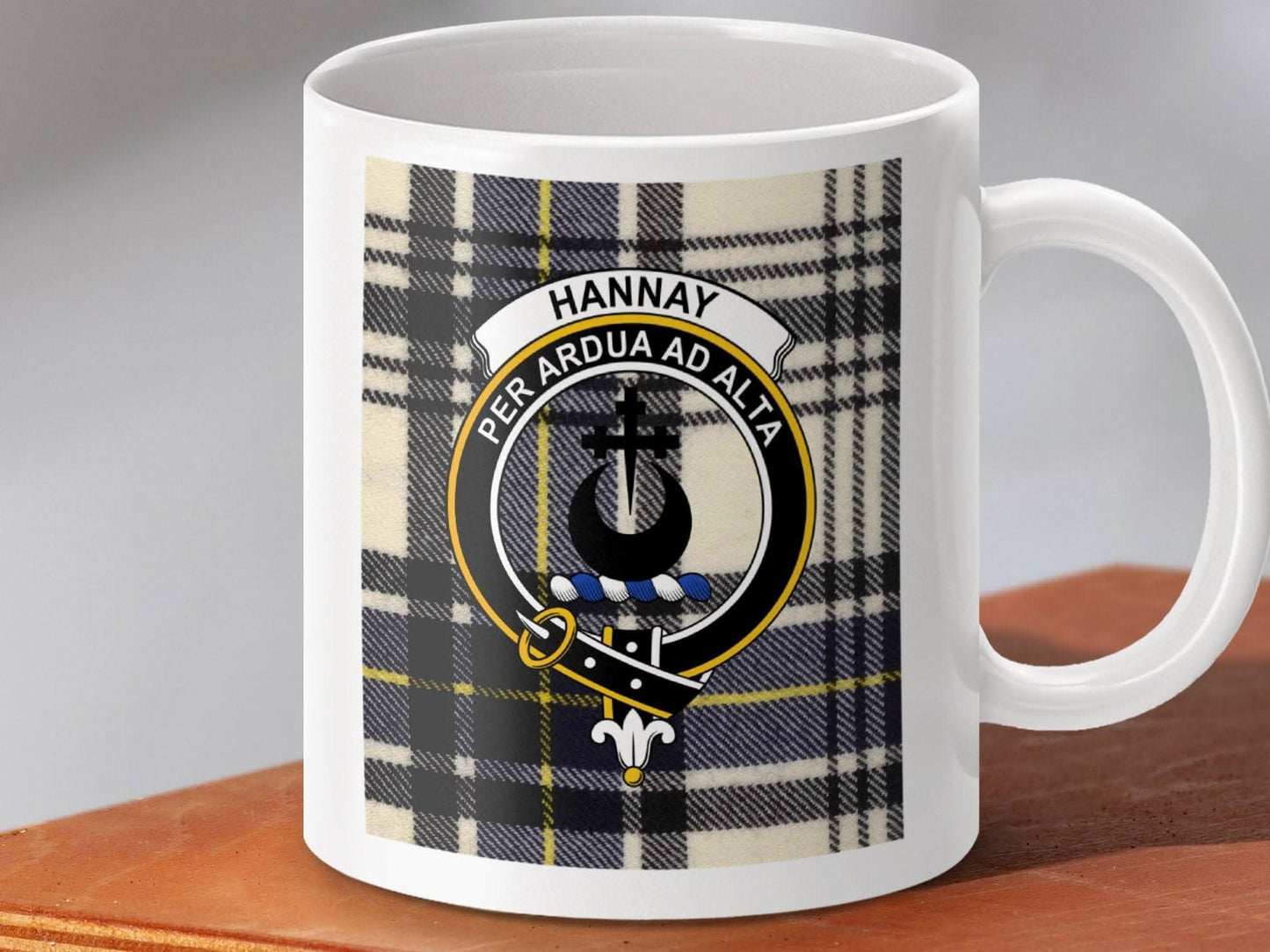 Hannay Per Ardua Ad Alta Tartan Mug product