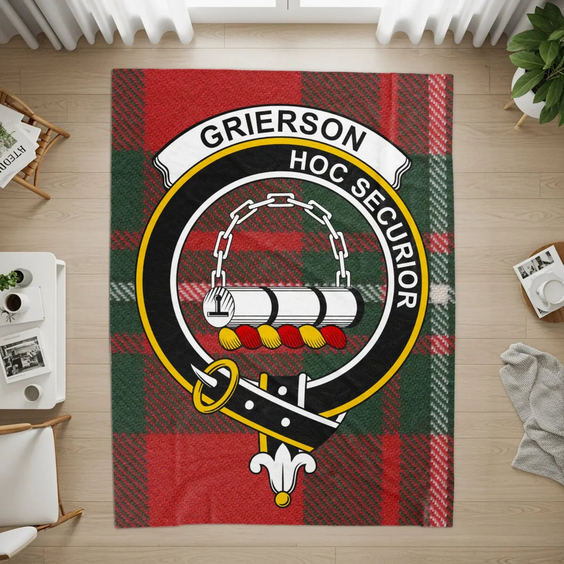 Grierson Clan Crest Tartan Blanket product
