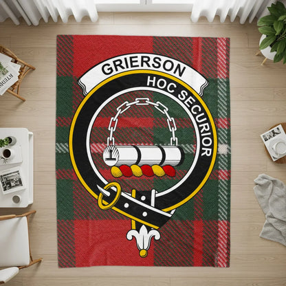 Grierson Clan Crest Tartan Blanket product